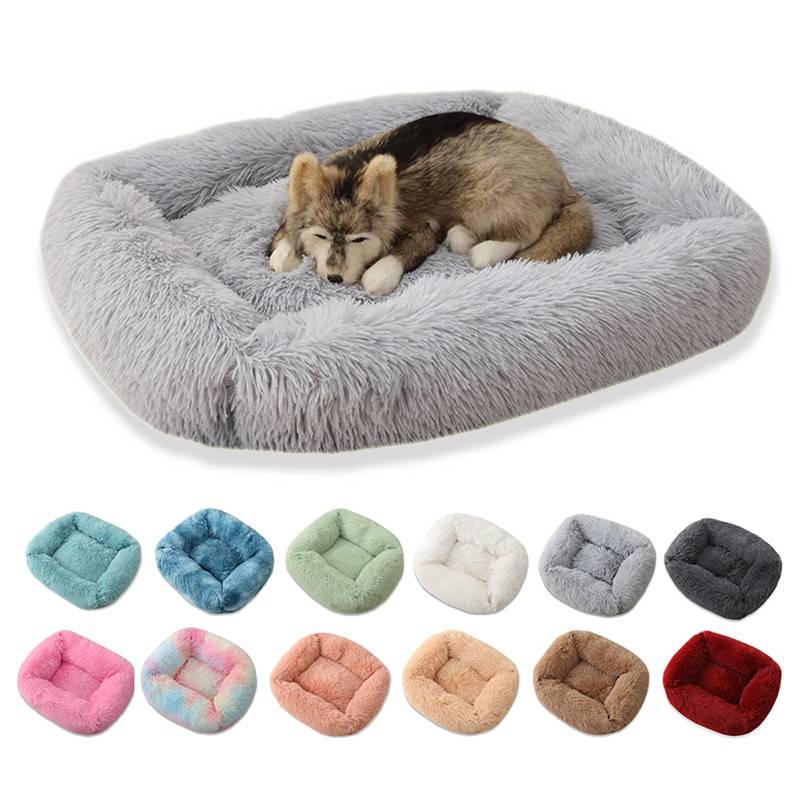 Dogs Long Plush Solid Bed Cats & Dogs Pet Beds, Mats & Houses cb5feb1b7314637725a2e7: Champagne|Colorful|Colorful Blue|Dark coffee|Dark Gray|Green|Leather Pink|Light Blue|Light coffee|Light grey|Navy Blue|Pink|Red Wine|White