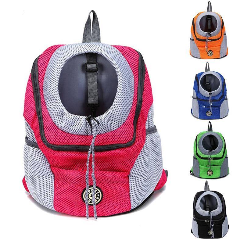 Compact Dog Carrier Backpack with Head Hole Cats & Dogs Pet Carriers & Cages cb5feb1b7314637725a2e7: Black|Blue|Green|Orange|Rose Red