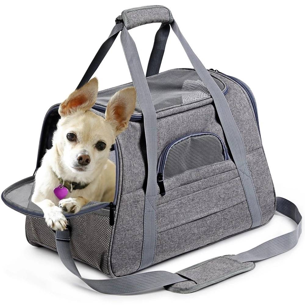 Breathing Dog Carrier Bag Cats & Dogs Pet Carriers & Cages cb5feb1b7314637725a2e7: Black|Light Gray|Pink