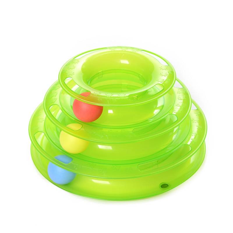 Cat Ball Track Tower Toy Cat Toys Cats & Dogs cb5feb1b7314637725a2e7: Green|Orange