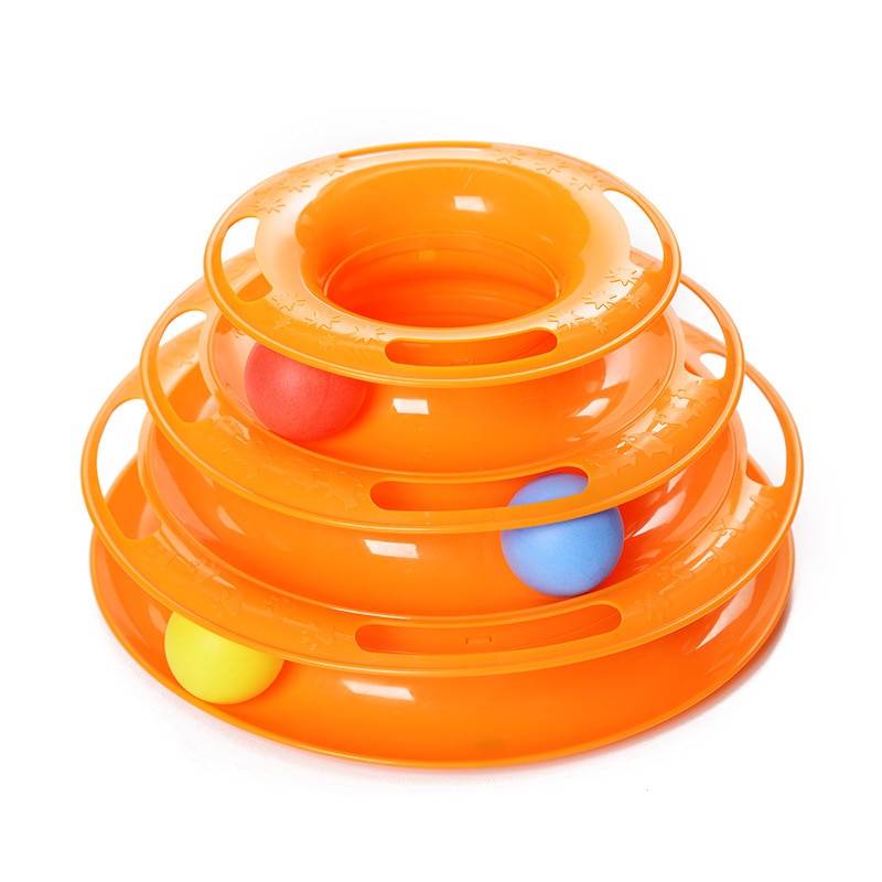 Cat Ball Track Tower Toy Cat Toys Cats & Dogs cb5feb1b7314637725a2e7: Green|Orange