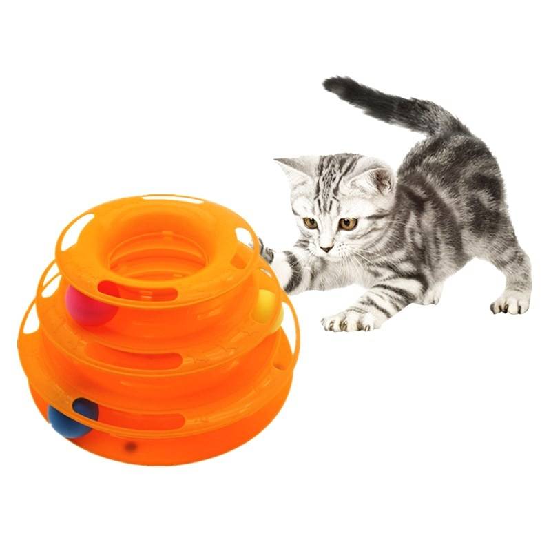 Cat Ball Track Tower Toy Cat Toys Cats & Dogs cb5feb1b7314637725a2e7: Green|Orange