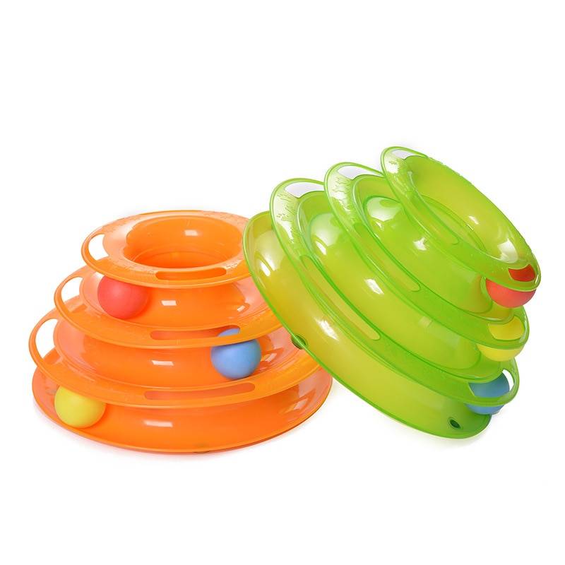 Cat Ball Track Tower Toy Cat Toys Cats & Dogs cb5feb1b7314637725a2e7: Green|Orange