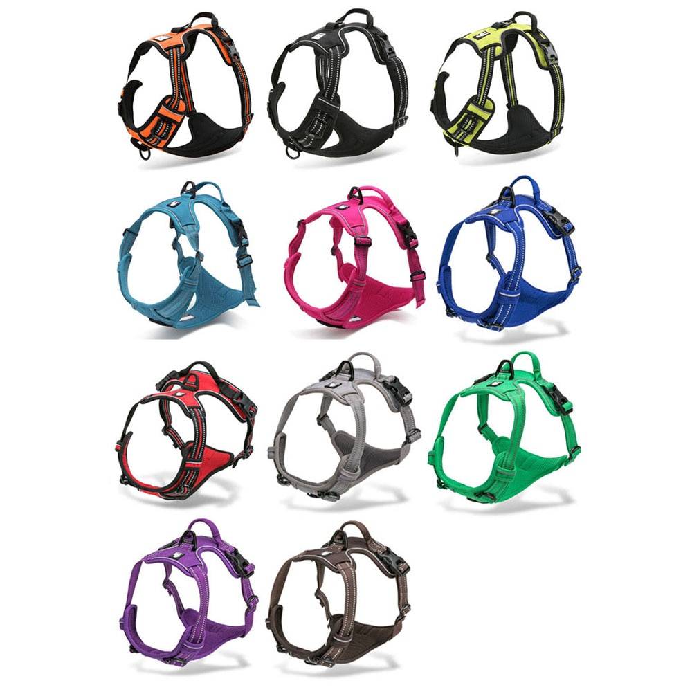 Dog's Reflective Nylon Harness Cats & Dogs Pet Collars, Harnesses & Leashes cb5feb1b7314637725a2e7: Black|Blue|Brown|fuchsia|Grass green|Grey|neon Yellow|Orange|Purple|Red|Royal Blue