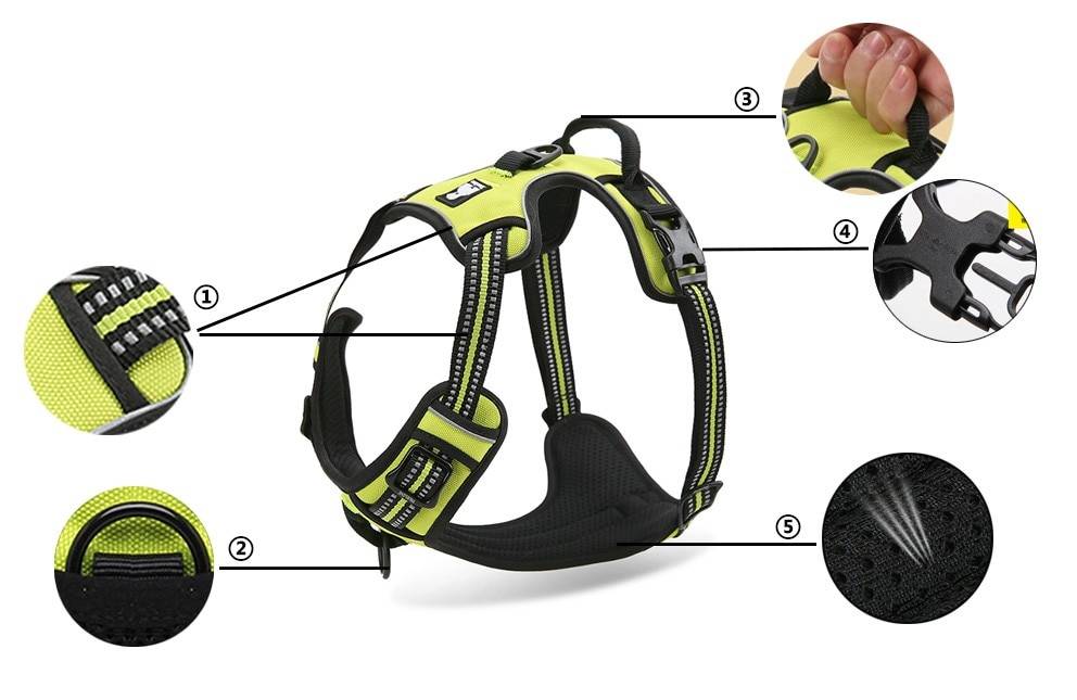 Dog's Reflective Nylon Harness