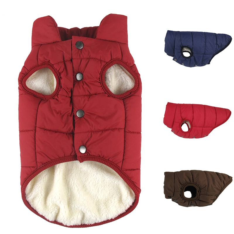 Winter Warm Coat for Dogs Cats & Dogs Dog Clothing cb5feb1b7314637725a2e7: Blue|Coffe|Green|Orange|Pink|Red|Rose Red