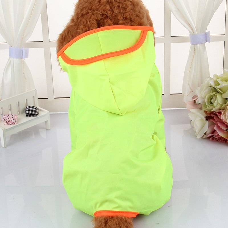 Hooded Dog Raincoat with Peak Cats & Dogs Dog Clothing cb5feb1b7314637725a2e7: Blue|Fluorescent green|Orange|Pink|Red|Yellow