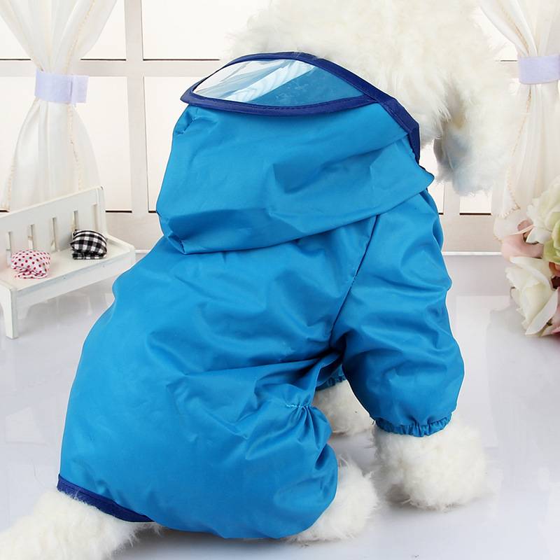 Hooded Dog Raincoat with Peak Cats & Dogs Dog Clothing cb5feb1b7314637725a2e7: Blue|Fluorescent green|Orange|Pink|Red|Yellow