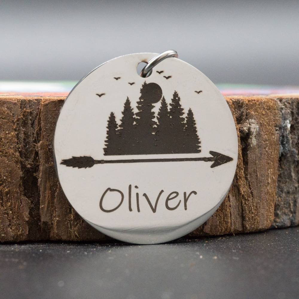 Personalized Engraved Round Dog ID Tag