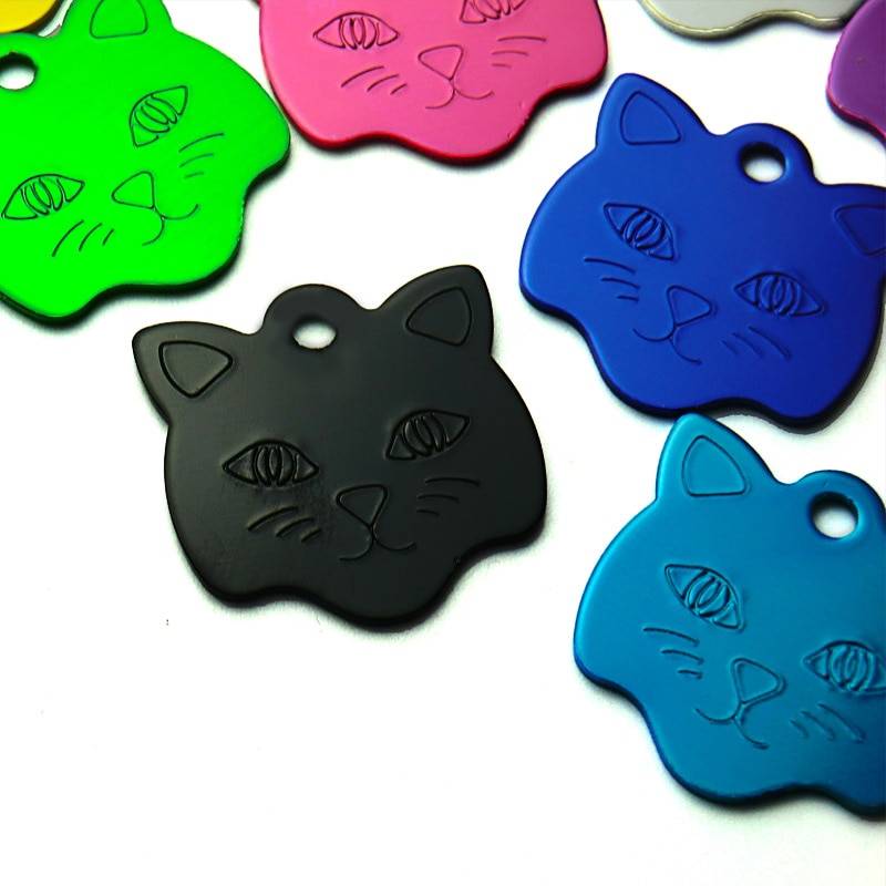 Customized Cat Style Aluminum ID Tags Set Cats & Dogs ID Tags cb5feb1b7314637725a2e7: Black|Blue|Green|Light Blue|Mixed|Pink|Purple|Red|Rose Red|silver|Yellow