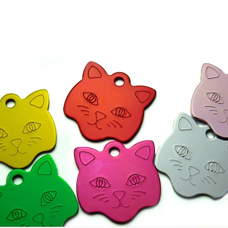 Customized Cat Style Aluminum ID Tags Set Cats & Dogs ID Tags cb5feb1b7314637725a2e7: Black|Blue|Green|Light Blue|Mixed|Pink|Purple|Red|Rose Red|silver|Yellow