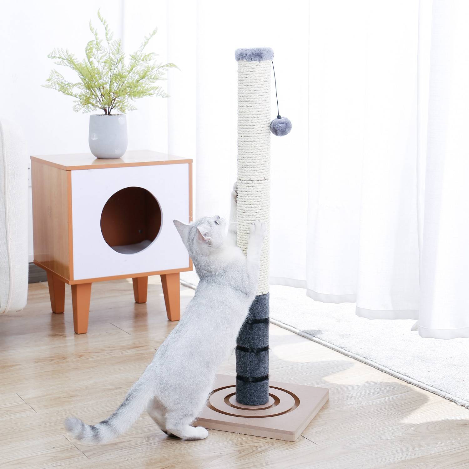 Tall Cat Scratching Post Cat Scratchers Cats & Dogs cb5feb1b7314637725a2e7: Blue