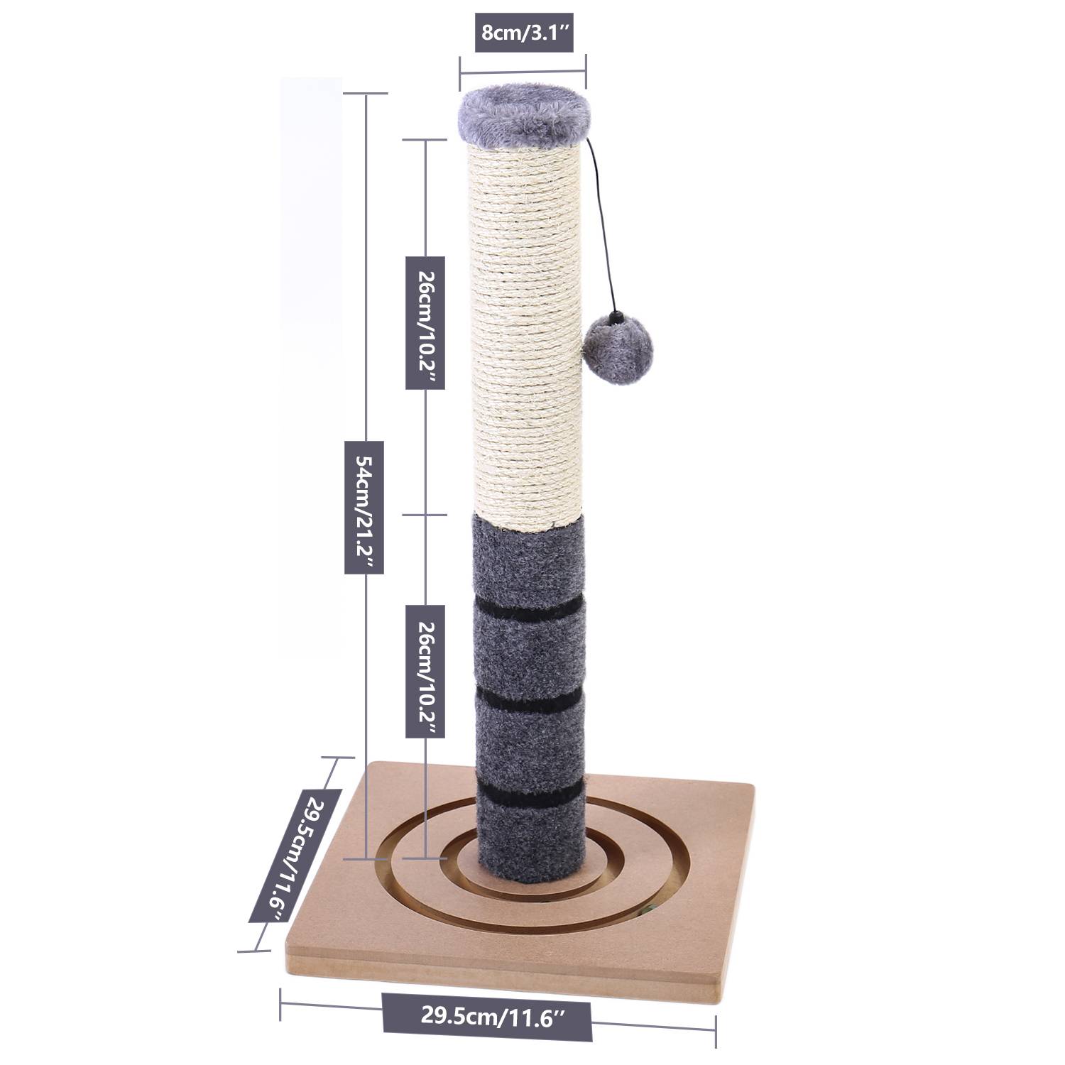 Tall Cat Scratching Post Cat Scratchers Cats & Dogs cb5feb1b7314637725a2e7: Blue