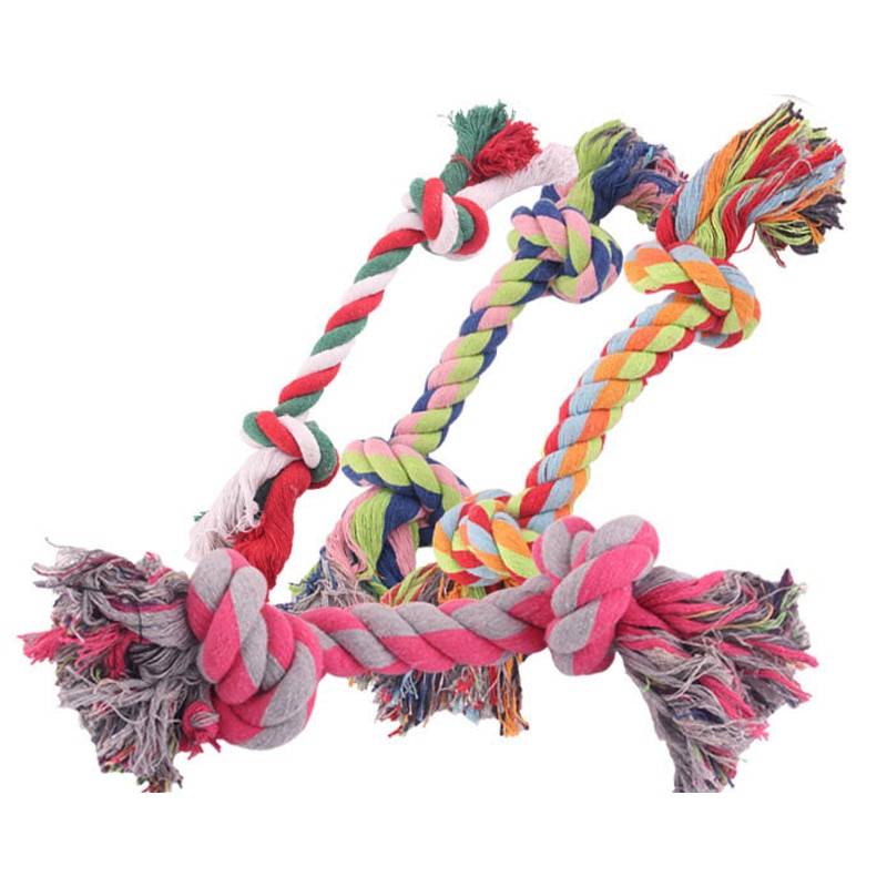 Colorful Cotton Dog Rope Toy Cats & Dogs Dog Toys cb5feb1b7314637725a2e7: Random