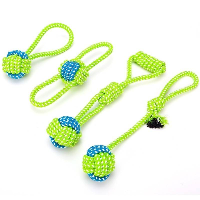 Eco-Friendly Cotton Rope Toy Cats & Dogs Dog Toys cb5feb1b7314637725a2e7: Green / Orange|Green Ball|Green Double Hook|Green Dumbbell|Green Holder|Green Hook|Green Slipper|Green with Knot