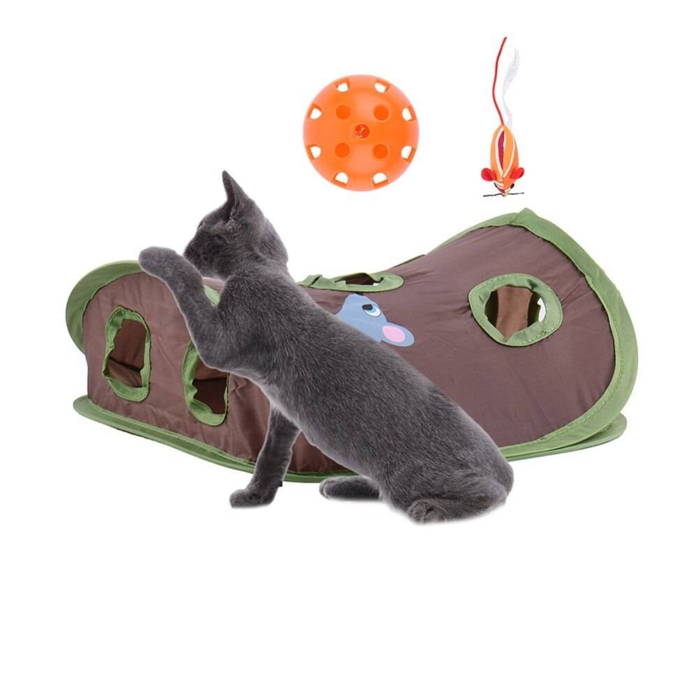 Hidden Mouse Hunting Toy for Cats Cat Toys Cats & Dogs cb5feb1b7314637725a2e7: Brown