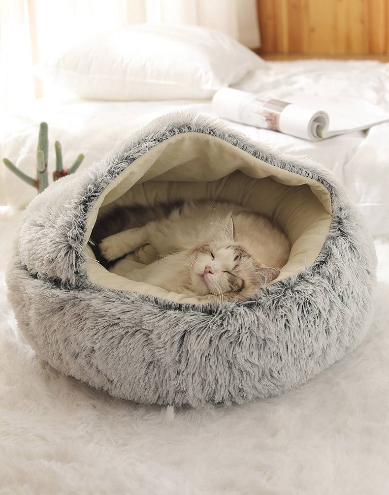 Cats Round Plush Bed